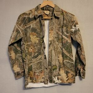 RedHead Boy's Woodland Camouflage Button Up Shirt. XL 14-16
